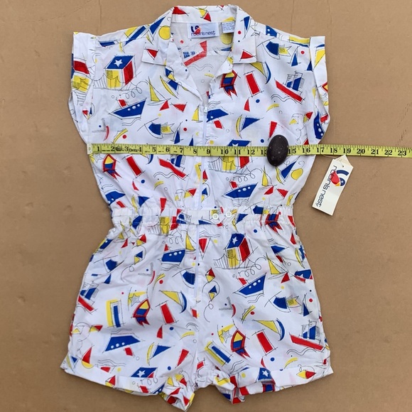 Vintage 80s sailing print romper, new with tags - Picture 7 of 14